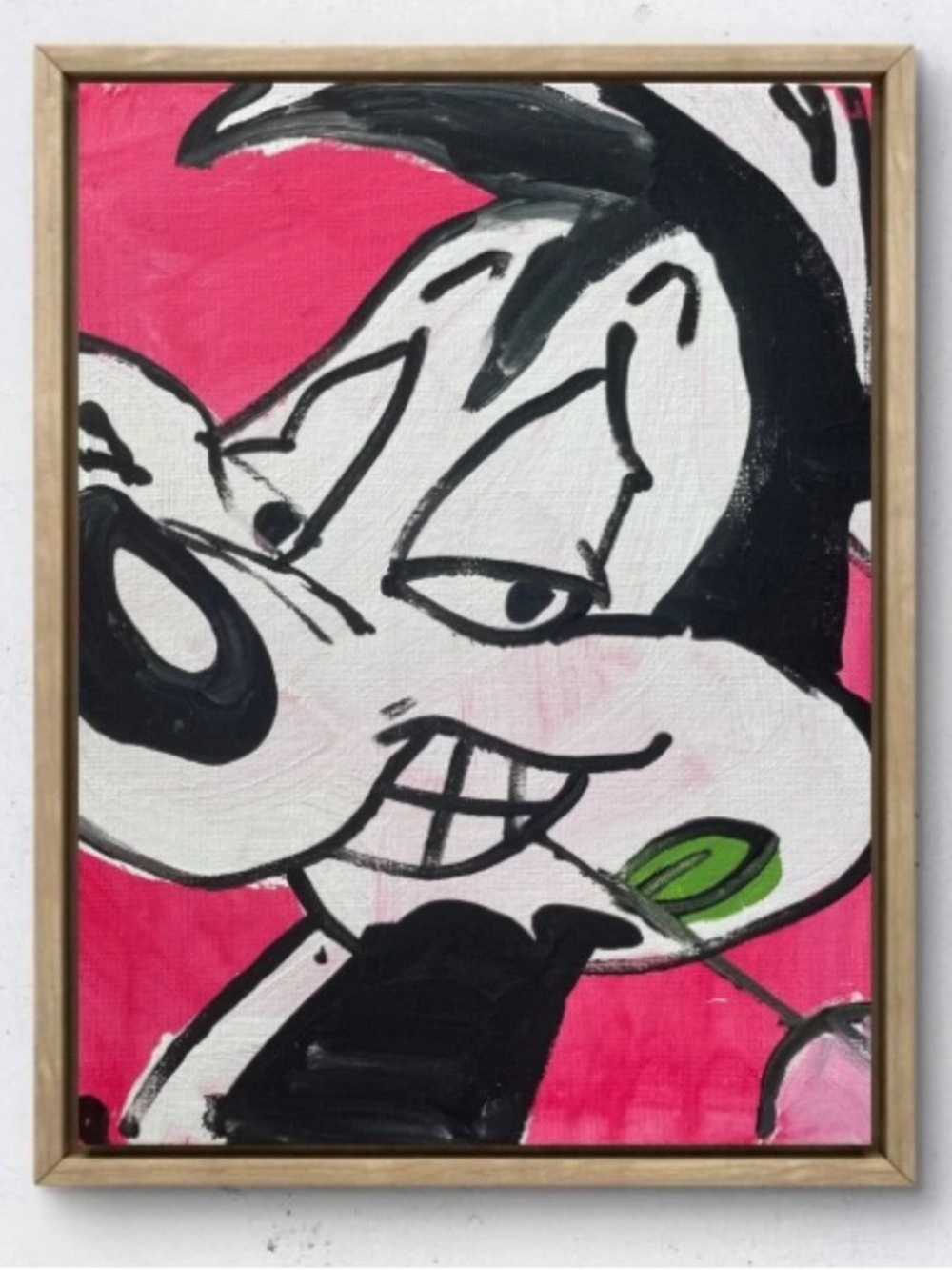 OMAN Original Pepe Le Pew Skunk Cartoon Painting 8x10 Canvas Pop Art